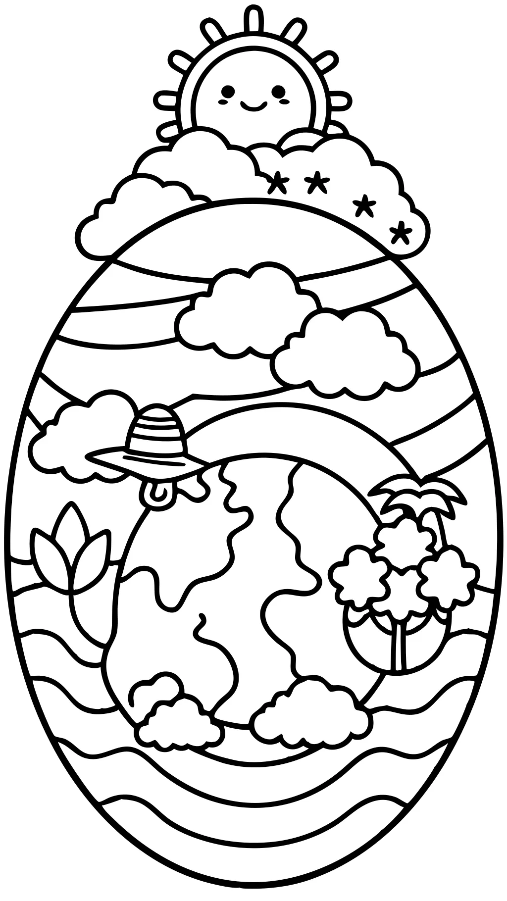 coloring page earth